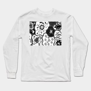 Paisley BATIK MUltiple Flowers Long Sleeve T-Shirt